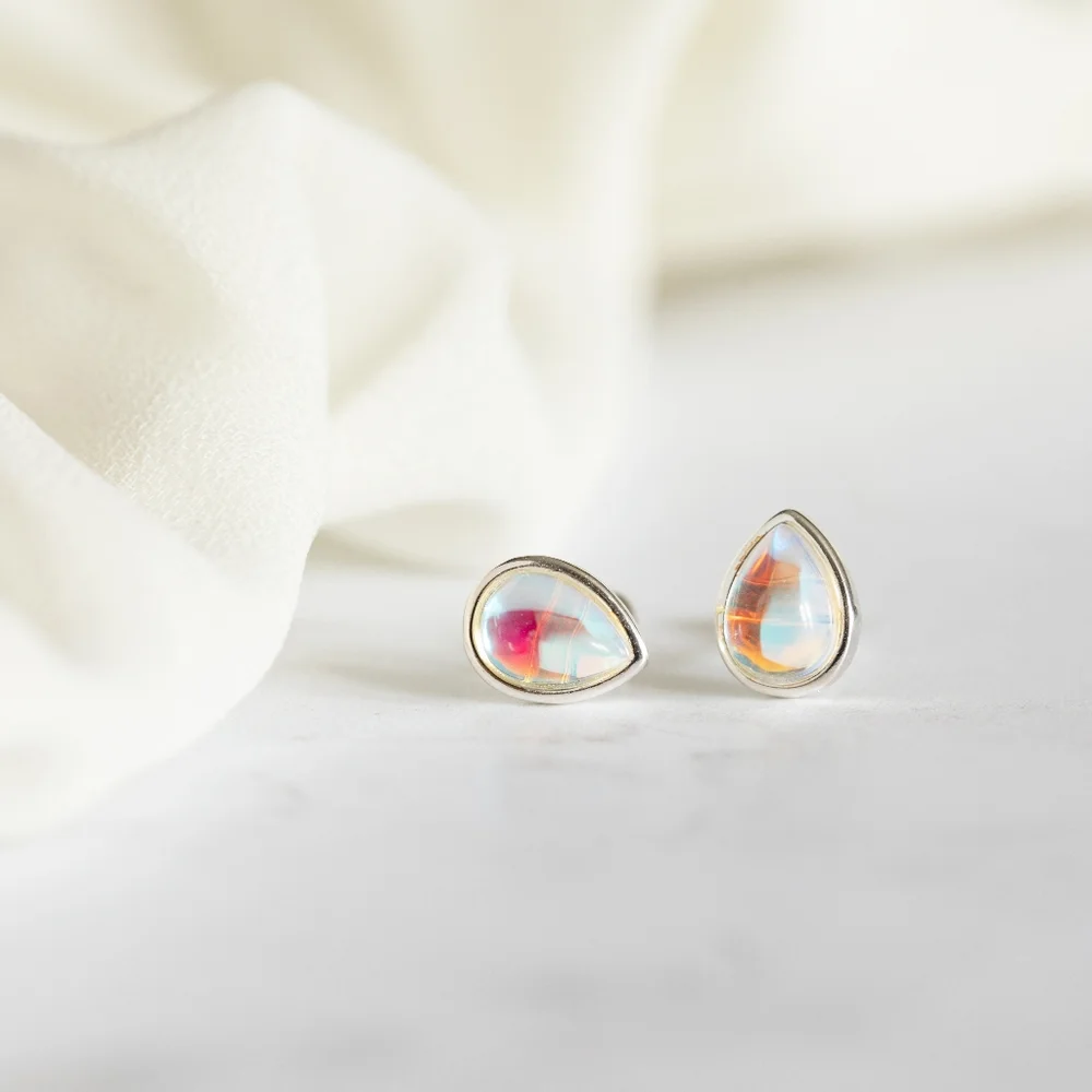 Silver Tear Drop Earrings (S925) - Picture 2 of 7